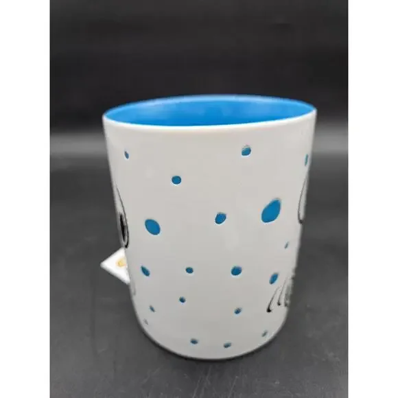 NWT Peanuts Snoopy Stoneware Mug Sky Blue & White 17 Oz - Picture 3 of 8